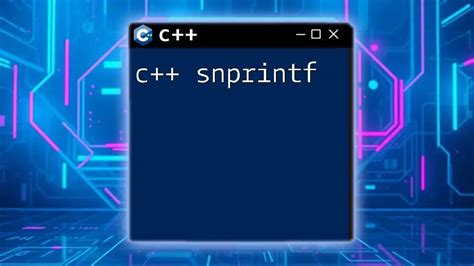 c++ snprintf.